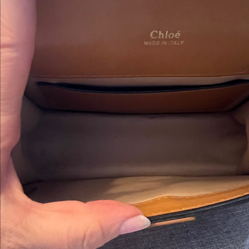 Chlo Brown & Black Python-Print Crossbody With Go… - image 5